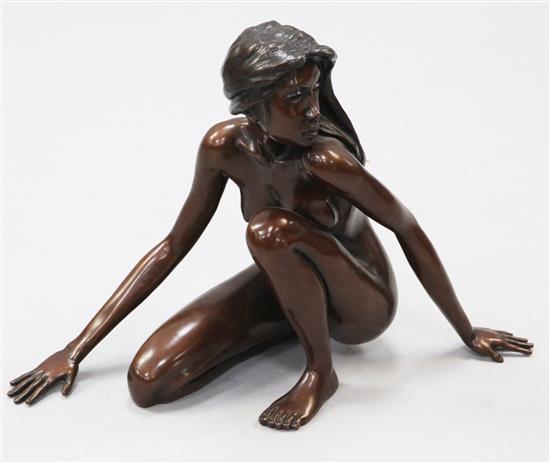§ Jonathan Wylder (1957-) a bronze figure; Faye 15.5in.